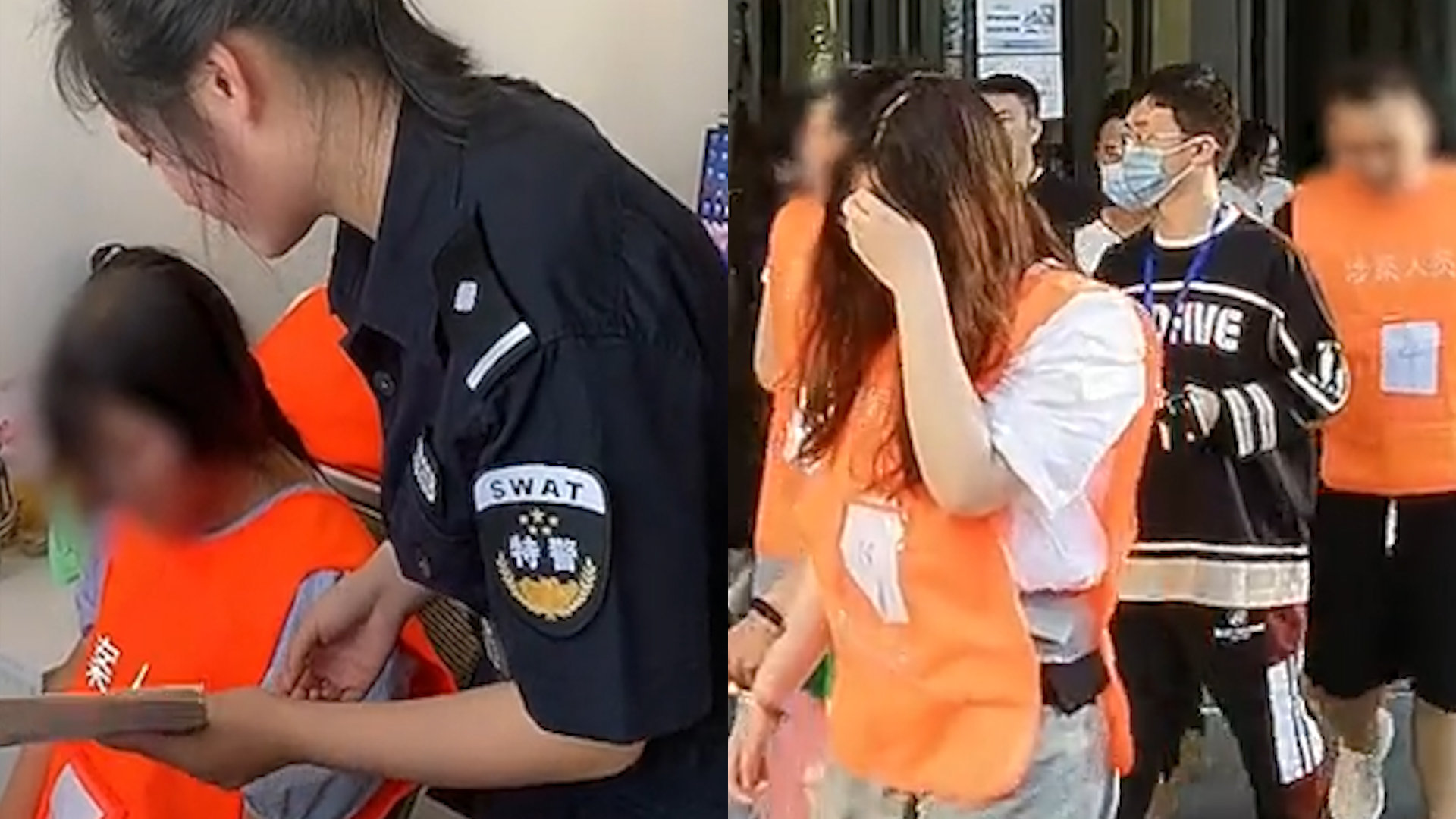 群众举报称某写字楼里藏匿了电诈嫌疑人,警方随即展开抓捕行动,女特警