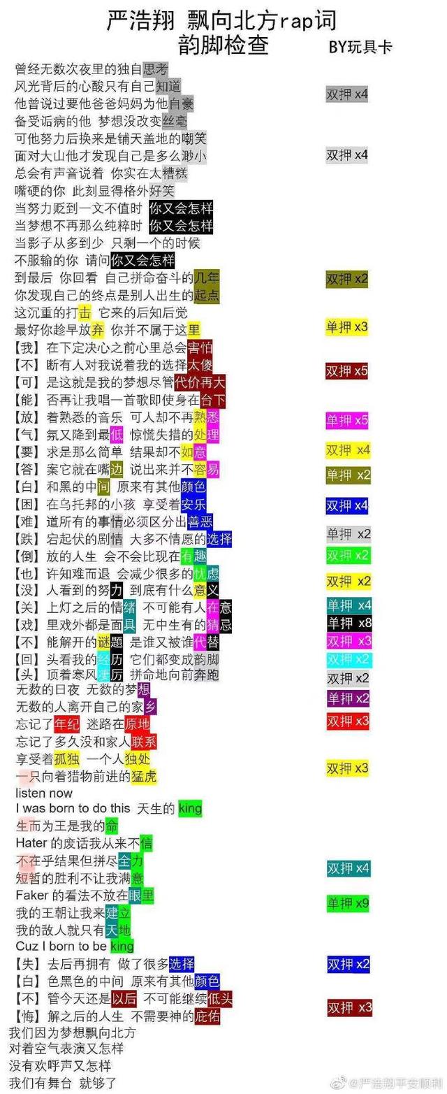 马嘉祺严浩翔唱飘向北方#看看我们严浩翔飘向北方的藏头rap