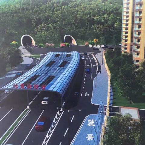 一条穿过桃花岭公园连接含浦片区与梅溪湖片区的麓景路隧道正在加紧