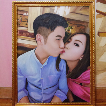 2月14日恰逢春节可以婚姻登记吗#恩爱的夫妻油画