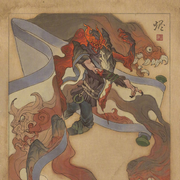 科加斯,烬,泰坦,妮寇山海绘卷设计图,满满中国风  cr