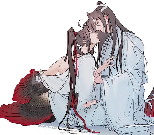 4月10日#魔道祖师#魔道祖师忘羡 捡到一条人鱼羡,抱回去天天!