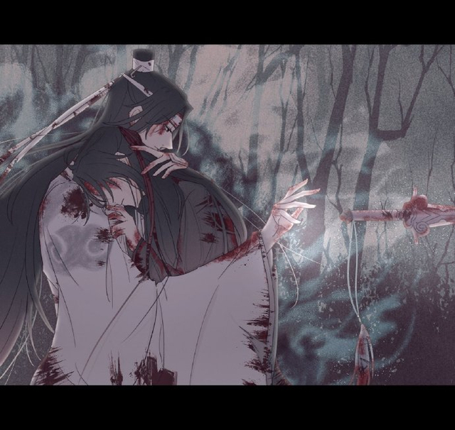 魔道祖师##漫画#  我不会再让任何人伤你分毫 twi:mdz_s2