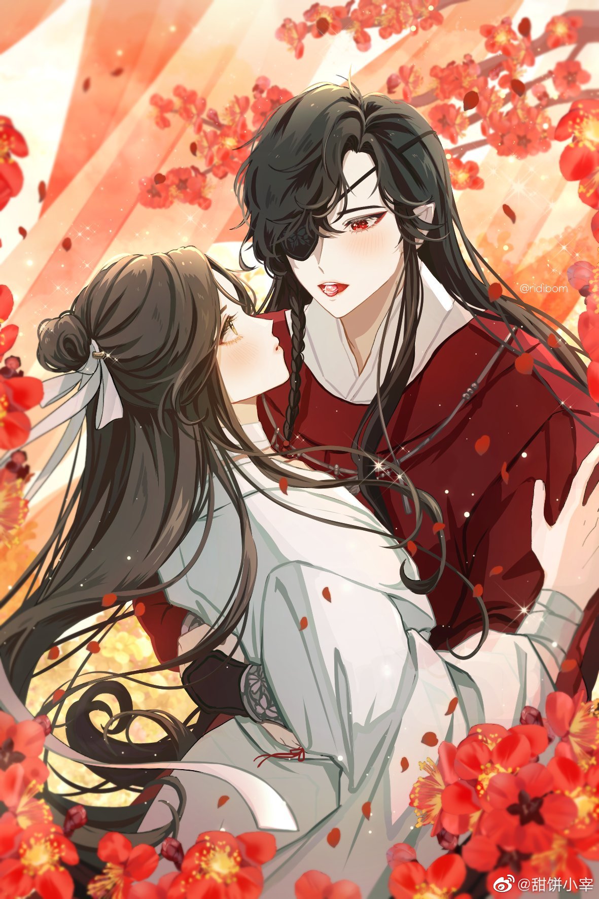 天官赐福花怜谢怜0715生日快乐一组很治愈的花怜图q版真的好堪
